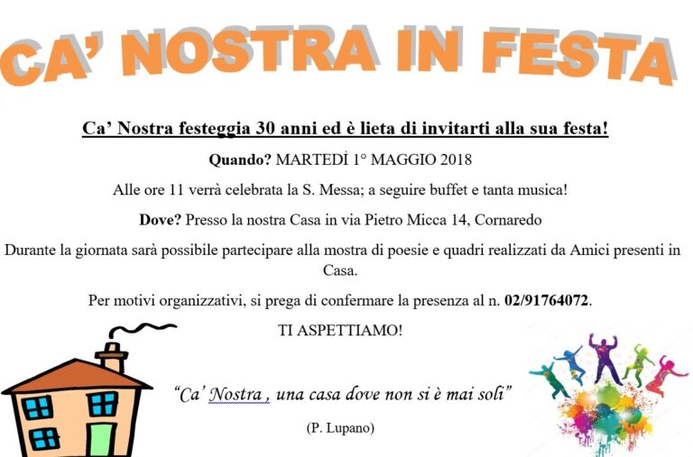 INVITO FESTA 30 ANNI